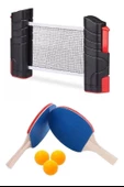 BUFFER® Masa Tenisi Spor ve Eğitim Seti Tüm Masalara Uyumlu Portatif File ve Ping Pong Ekipmanları - 7