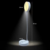 BUFFER® Yuvarlak USBli Dokunmatik 3 Kademeli 360 Derece  Özel Göz Korumalı Led Lityum Masa Lambası - 6