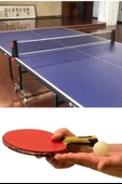 BUFFER® Masa Tenisi Spor ve Eğitim Seti Tüm Masalara Uyumlu Portatif File ve Ping Pong Ekipmanları - 10