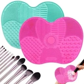 BUFFER® Pratik Kolay Makyaj Fırçası Temizleme Matı Aparatı Aleti Küçük thumbnail 3