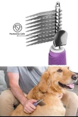 BUFFER® Düğüm Açıcı Pet Fırçası Emniyetli Uzun ve Çelik Dişli Kedi Köpek Tüy Kıtık Açma Tarağı - 8