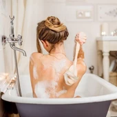 BUFFER® Doğal At Kılı Selülit Karşıtı Sapı Çıkabilen Ahşap Banyo Fırçası - 2