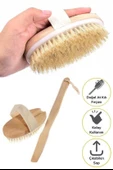 BUFFER® Doğal At Kılı Selülit Karşıtı Sapı Çıkabilen Ahşap Banyo Fırçası - 10