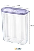 BUFFER® 2 Kapaklı Ölçekli Erzak Kuru Gıda Saklama Kutusu Kabı 2,4 Litre-SA940 - 8