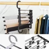 BUFFER® Hareketli Dolap İçi Pantolon Kravat Şal Askı Sistemi Düzenleyici Katmanlı Askılık Organizer - 7