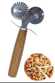 BUFFER® Ahşap Saplı 2li Hamur Kesme Ruleti Düz ve Dalgalı Pizza Börek Kesici Aparatı - 4