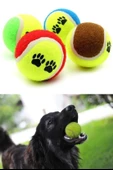 BUFFER®  3lü Renkli Desenli Tenis Topu Kedi Köpek Oyuncağı - 9