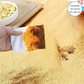 BUFFER® 10 Metre Kendinden Yapışkanlı Silinebilir Mutfak Tezgah Üstü Sticker Folyo Gold Renk - 8