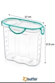 BUFFER® Kilitli Kapaklı Contalı Hava,Su Sıvı Geçirmez 1,7 Litre Erzak Saklama Kabı-SA585 - 8