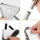 BUFFER® Teleskopik Saplı 150 cm Üçgen Mop Cam Duvar Tavan Fayans Parke Temizleyici Mop thumbnail 6