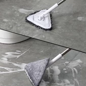 BUFFER® Teleskopik Saplı 150 cm Üçgen Mop Cam Duvar Tavan Fayans Parke Temizleyici Mop thumbnail 2