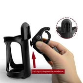 BUFFER® Bebek Arabası Bisiklet Uyumlu Ayarlanabilir Şişe Biberon ve Suluk Tutucu - 3