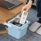 BUFFER® Mini Masa Çöp Kovası Plastik Tezgah Altı Geri Çekilebilir Yapışkanlı Görünmez Bölme Pratik - 6