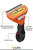 BUFFER® Uzun Tüylü Köpekler İçin Kolay Tarama Fırçası Temizlenebilir Çelik Tarak Tüy Toplayıcı Mediu - 9