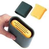 BUFFER® Duvara Monte Edilebilir Kapaklı Askılı Klozet Yumuşak Silikon Başlıklı Tuvalet Fırçası Seti thumbnail 9