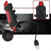 BUFFER® Usb Şarj Edilebilir Parlak Bisiklet Led Lamba Su Geçirmez Güvenlik Uyarı Arka Lamba Işığı - 3