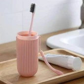 BUFFER® Seyahat Tipi Plastik Diş Fırçası Gözlük Kalem Fırça Erzak Saklama Kabı Düzenleme Kalemlik - 5