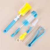 BUFFER® 7 Parça Biberon Uzun Kavanoz Termos Suluk Sürahi Yağ Şişe İçi Temizleme Fırçası Aparatı Seti - 5