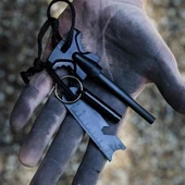 BUFFER® Acil Durum Magnezyum Çubuk Çakmaktaşı Hayatta Kalma Ateş Başlatıcı Çakmak Kiti Düdük Hediyel - 6