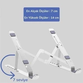 BUFFER® Ayarlanabilir Dizüstü Destek Tabanı Tamamen Katlanabilir Taşınabilir Laptop Yükseltici - 3