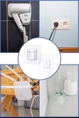 BUFFER® Eşya Sabitleme Askısı 10 Çift Şeffaf Çift Taraflı Yapışkanlı Geçmeli Klips - 10
