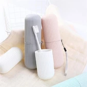 BUFFER® Seyahat Tipi Plastik Diş Fırçası Gözlük Kalem Fırça Erzak Saklama Kabı Düzenleme Kalemlik - 1