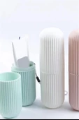 BUFFER® Seyahat Tipi Plastik Diş Fırçası Gözlük Kalem Fırça Erzak Saklama Kabı Düzenleme Kalemlik - 10