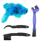 BUFFER® Bisiklet Zincir Dişlisi Koruyucu Pas Sökücü Temizleme Fırçası Aparatı Bakım Seti 4 Parça - 1