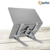 BUFFER® Ayarlanabilir Plastik Dizüstü Destek Tabanı Katlanabilir Taşınabilir Laptop Sehpası Yükselti - 6