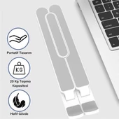 BUFFER® Ayarlanabilir Plastik Dizüstü Destek Tabanı Katlanabilir Taşınabilir Laptop Sehpası Yükselti - 8