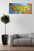 BUFFER® Renkli Türkiye Haritası Manyetik Yapıştırıcı Gerektirmeyen Duvar Stickerı 118 CM * 56 CM - 6