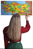 BUFFER® Renkli Türkiye Haritası Manyetik Yapıştırıcı Gerektirmeyen Duvar Stickerı 118 CM * 56 CM - 9