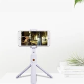 BUFFER® Sabitlenebilir Cep Telefon Tutucu  Ayarlanabilir Taşınabilir 3 Ayaklı Tripod Selfie Çubuğu - 2
