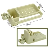 BUFFER® Musluğa Takılan Sünger Havlu Askılı Sabun Hazneli mutfak Banyo Lavabo Düzenleyici Organizer - 4