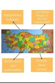 BUFFER® Renkli Türkiye Haritası Manyetik Yapıştırıcı Gerektirmeyen Duvar Stickerı 118 CM * 56 CM - 7