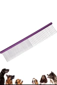 BUFFER® Parlak Metal Köpek Tarağı Renkli Pet Köpek Pire Tımar Tarağı Köpek Tüyü Tarama - 8