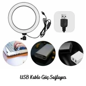 BUFFER® 10inç 26cm Youtube Instagram Tiktok Selfie  Stüdyo Video Fotoğraf Ring Light  Tripod Led Hal - 9