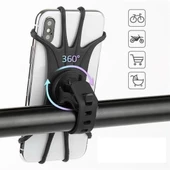 BUFFER® Universal Bisiklet Motosiklet Çocuk Arabası Silikon 360 Derece Telefon Tutucu Tüm Modellerle - 1