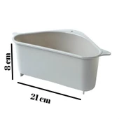 BUFFER® Vantuzlu Üçgen Sebze Meyve  Lavabo Raf Evye Süzgeç Sünger Tutucu Düzenleyici Mutfak Organize - 9