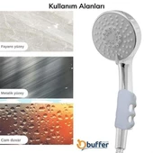BUFFER® Banyo Duş Başlığı Tutucu Silikon Güçlü Vantuz Vakum Aparatı - 10