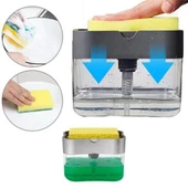 BUFFER® İkisi Bir Arada  Basmalı Pratik Sıvı Sabunluk Pompası ve Bulaşık Yıkama Süngeri Haznesi thumbnail 1