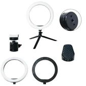 BUFFER® 10inç 26cm Youtube Instagram Tiktok Selfie  Stüdyo Video Fotoğraf Ring Light  Tripod Led Hal - 1