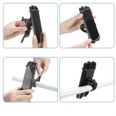 BUFFER® Universal Bisiklet Motosiklet Çocuk Arabası Silikon 360 Derece Telefon Tutucu Tüm Modellerle - 5