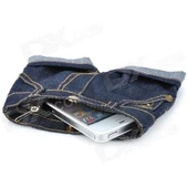 BUFFER® Jean Short Telefon Kılıfı ve Cüzdan - 3