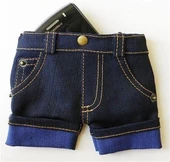 BUFFER® Jean Short Telefon Kılıfı ve Cüzdan - 1