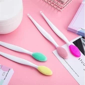 BUFFER® 2 Adet Dudak Fırçası Peeling Etkili Gözenek  Siyah Nokta Temizleyici Akne Giderici Çift Yönl - 9