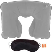 BUFFER® Üçlü Seyahat Seti Şişme Yastık Göz Bandı Kulak Tıkacı - 3