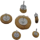 BUFFER® 6'lı Pimli Tel Fırça Seti Pas Yağ Kir Boya Yapışkan Çözücü - 7