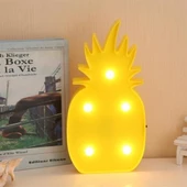 BUFFER® Ananas Şeklinde Ledli Dekoratif Eğlenceli Çocuk Gece Lambası - 2