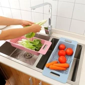 BUFFER® Uzayıp Kısalabilen Ayarlanabilir Plastik Lavabo Mutfak Süzgeci - 8